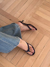Pepita Heeled Sandal with Polka Dots - Black/White