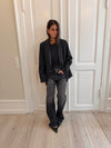 Anine pinstripe blazer/jacket - Black