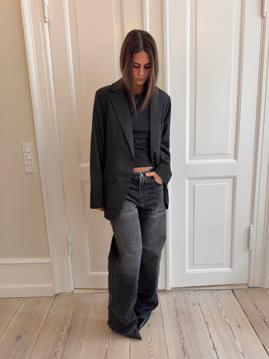 Anine pinstripe blazer/jacket - Black