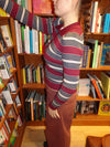 Tilina polo with stripes - Red/beige/navy
