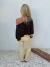 Emilie poncho with glitter – Brown