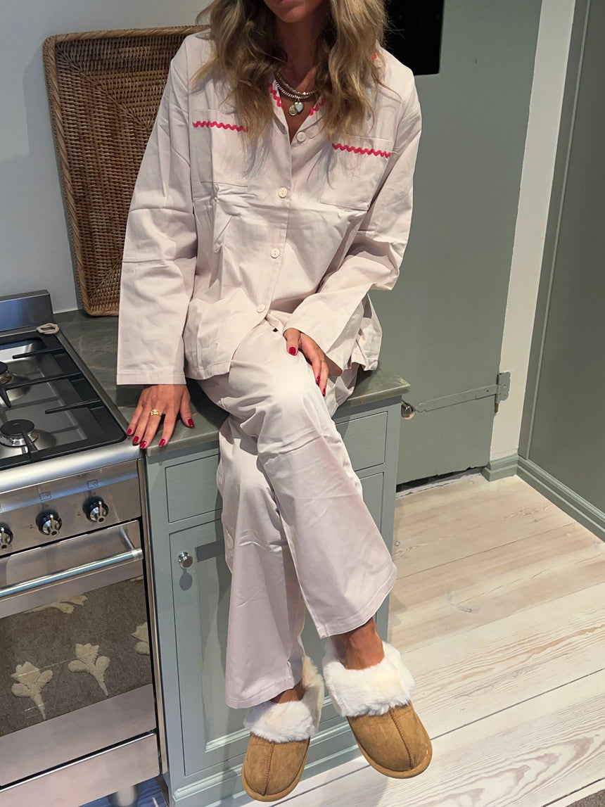 Pinja pyjamas set - Beige/red