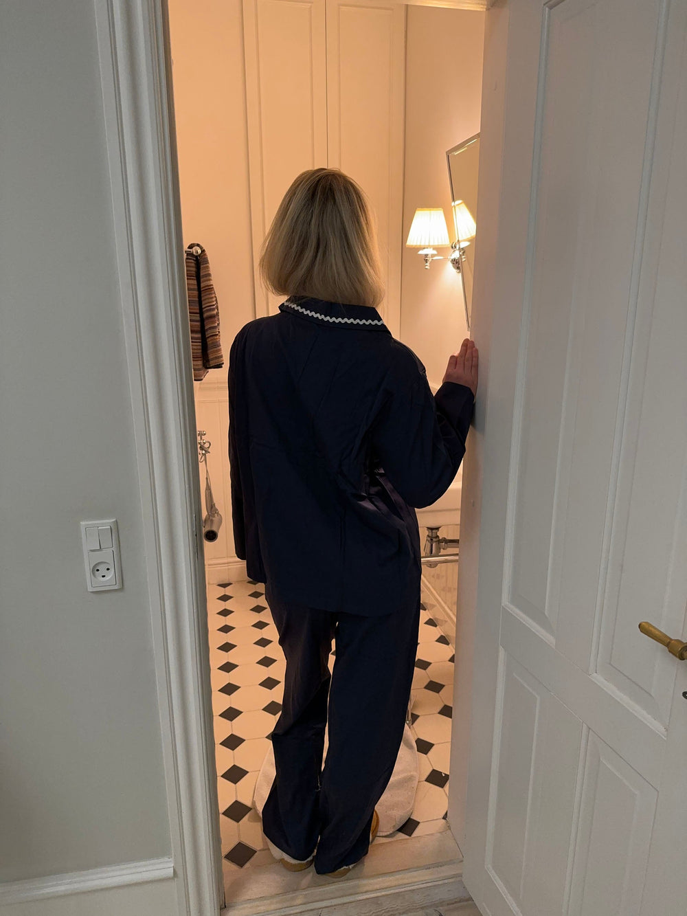 Pinja pyjamas set - Navy/White