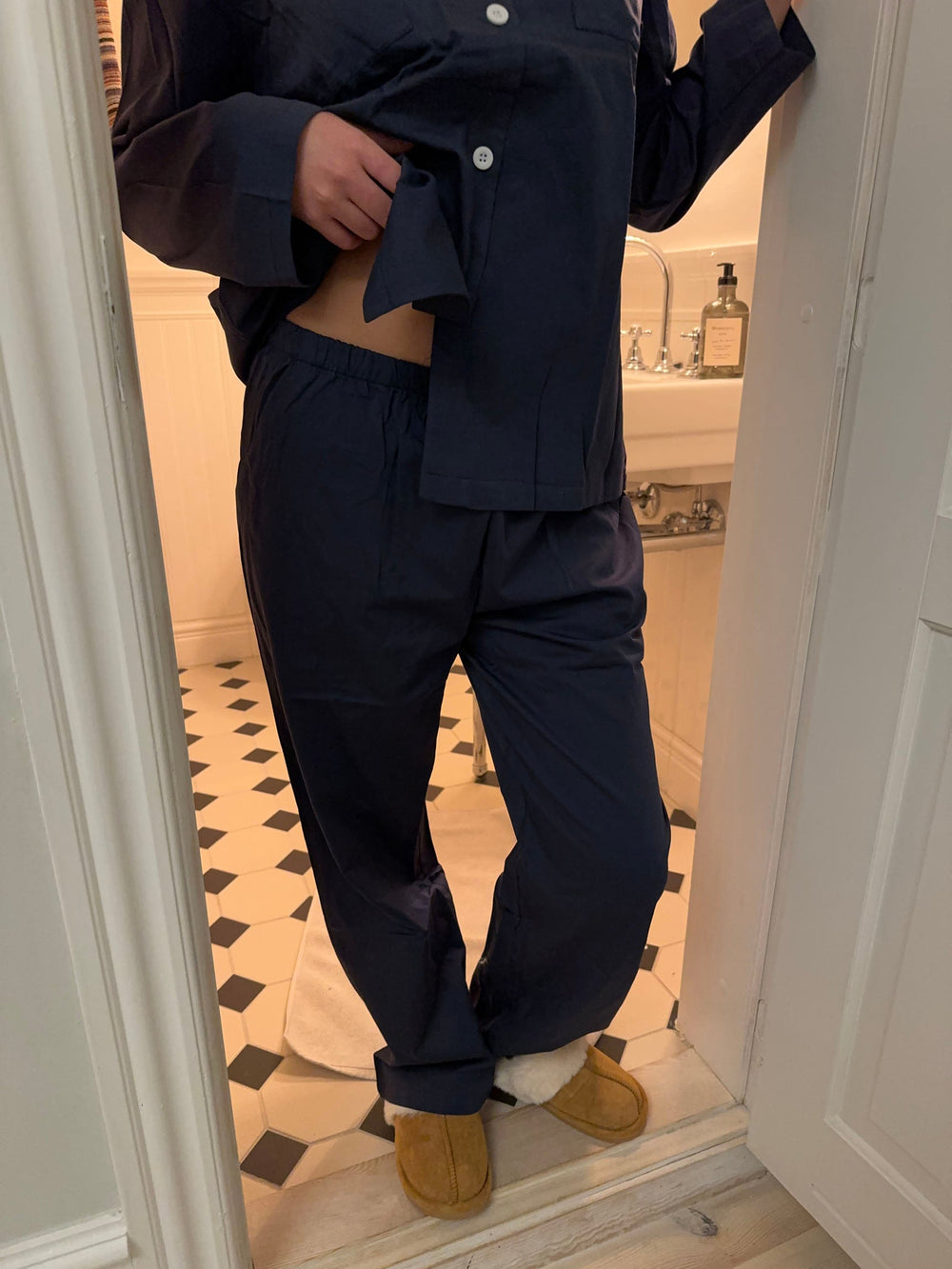 Pinja pyjamas set - Navy/White