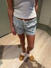 Mily striped pyjamas shorts - Light blue/green/white