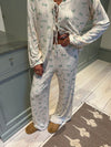Linnea pyjamas pants with bows - Off white