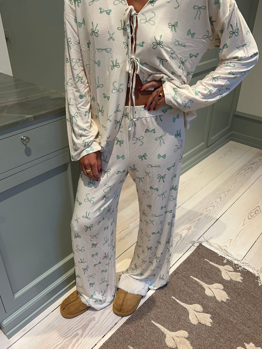 Linnea pyjamas pants with bows - Off white