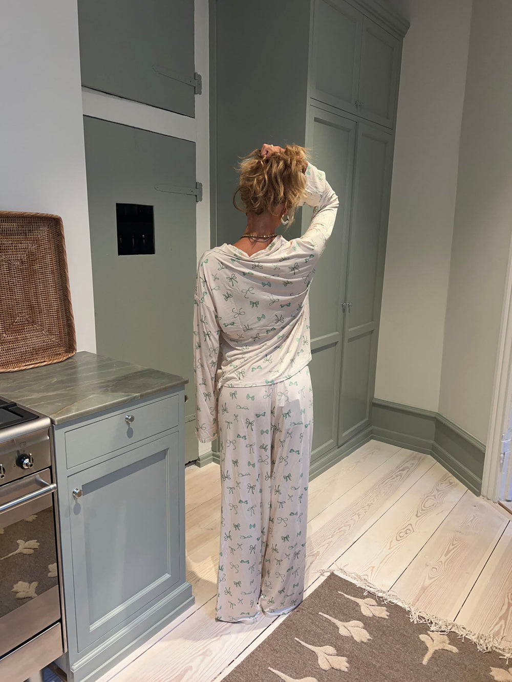 Linnea pyjamas pants with bows - Off white