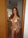 Sol ribbed bikini – Yellow