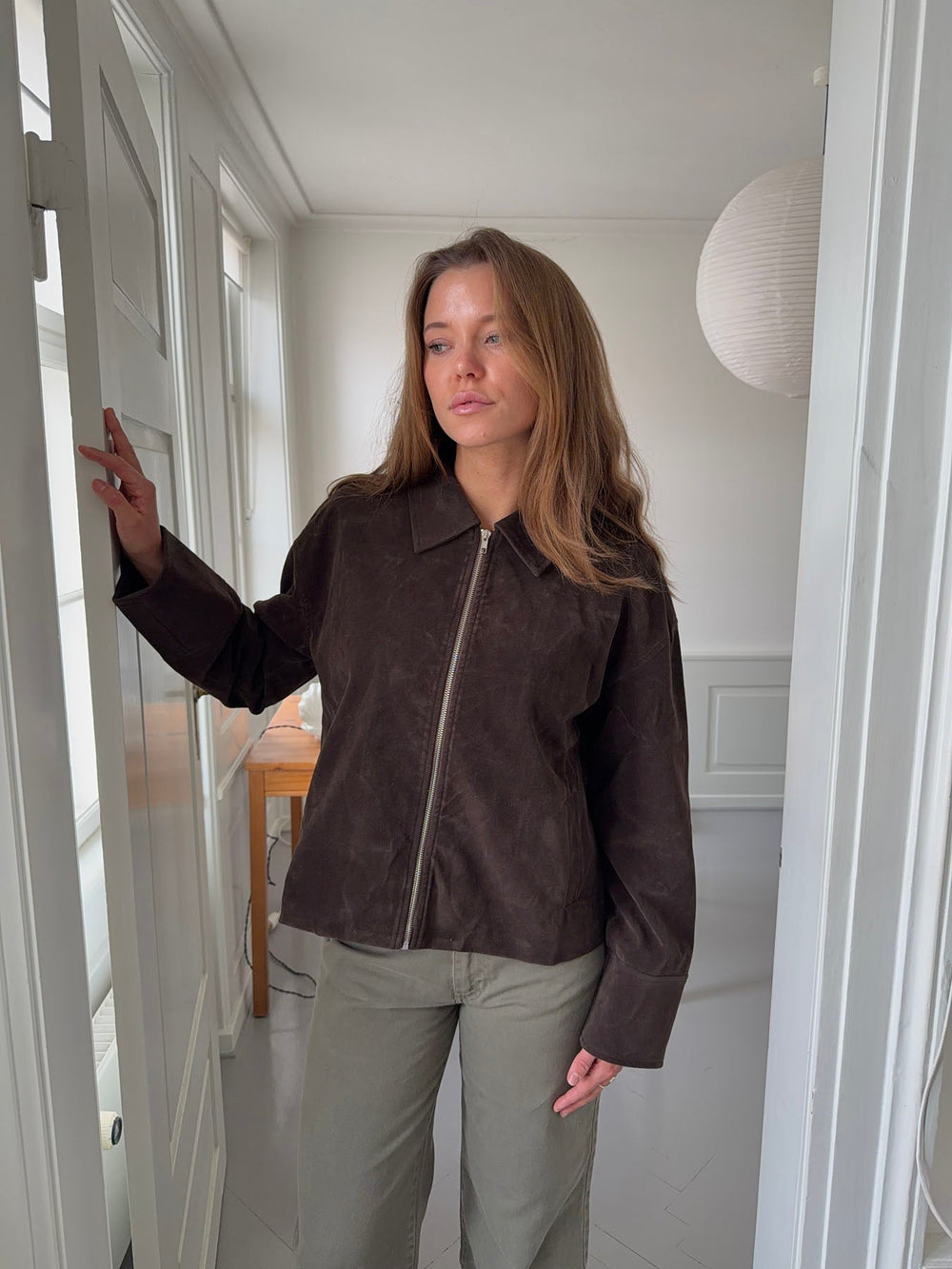 Dalila suede jacket - Brown