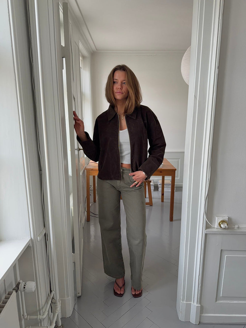 Dalila suede jacket - Brown