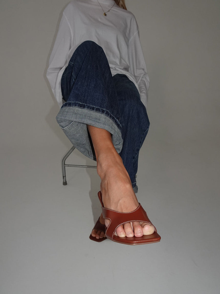 Bridget sandals with heal - Brown