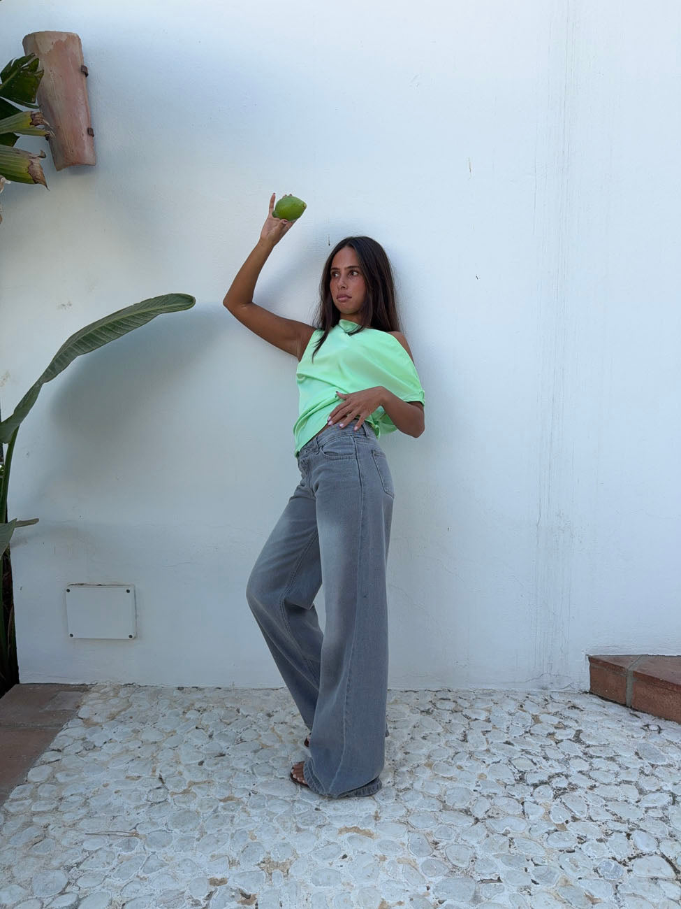 Ranya low waisted jeans - Grey