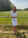 Shay pointelle skirt - White