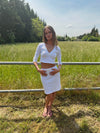 Shay pointelle skirt - White