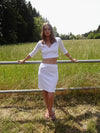Shay pointelle skirt - White