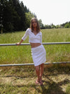 Shay pointelle skirt - White