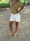 Filine shorts - White denim