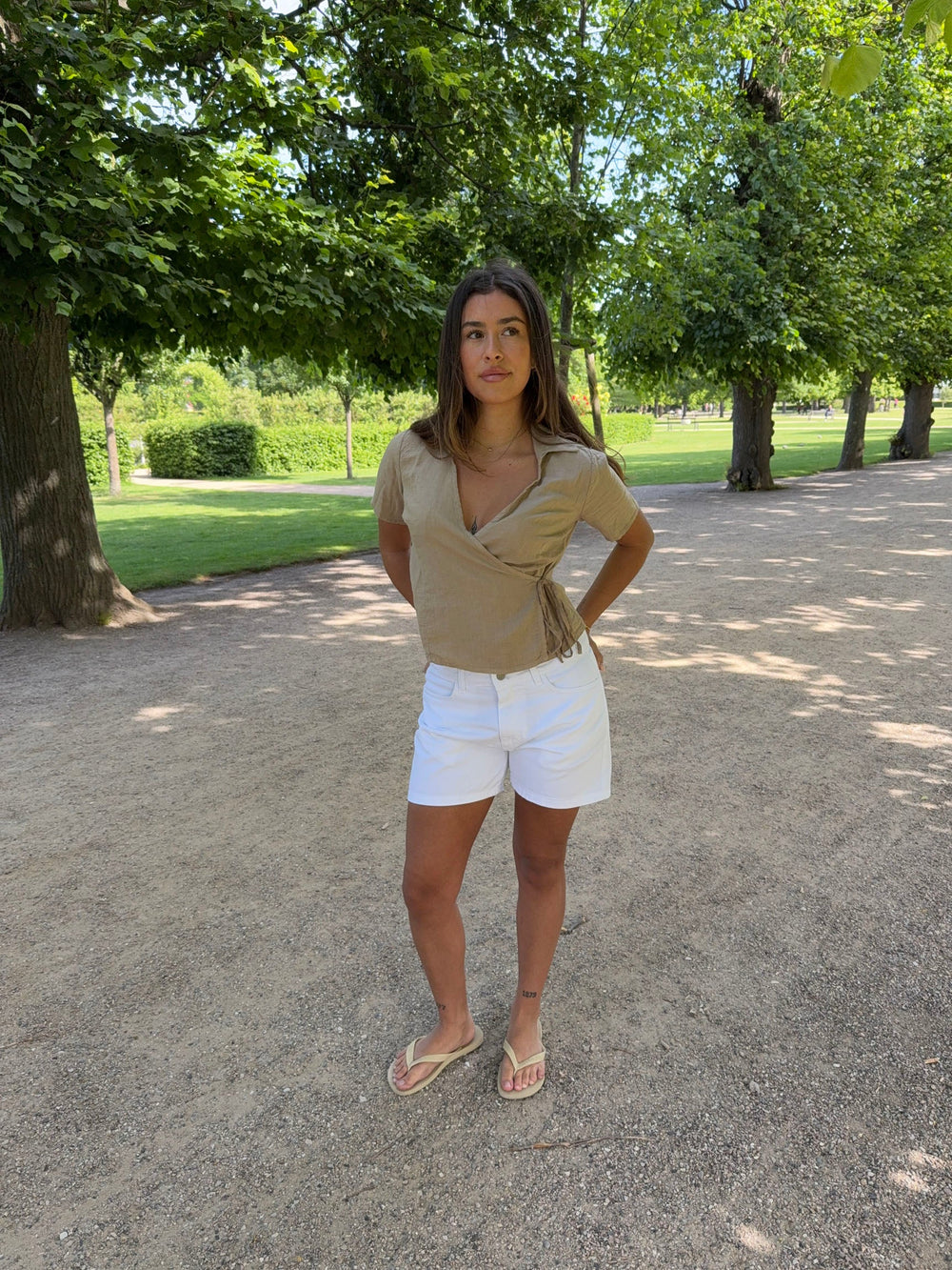 Filine shorts - White denim