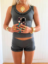 Scandivv shorts with ruffles - Grey