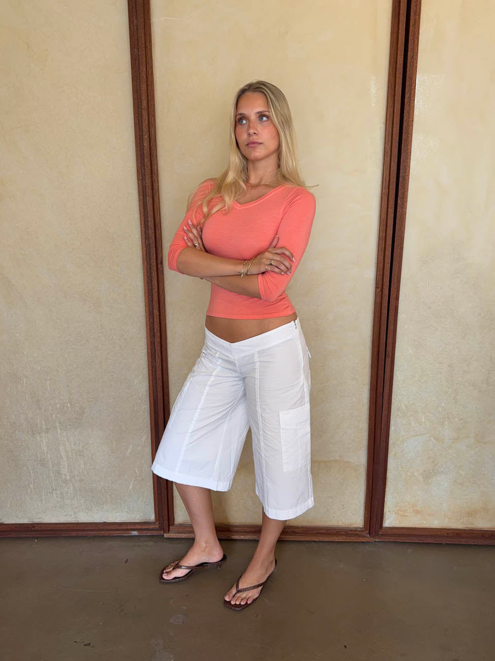 Darly cargo shorts - White