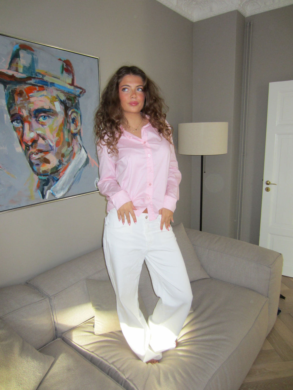 Liva button shirt - Pink