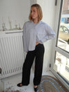 Kendall button shirt with stripes - Light grey/white