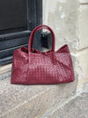 Milu shoulder bag in woven - Burgundy