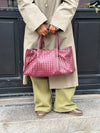 Milu shoulder bag in woven - Burgundy