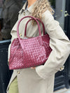 Milu shoulder bag in woven - Burgundy