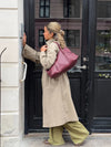 Milu shoulder bag in woven - Burgundy
