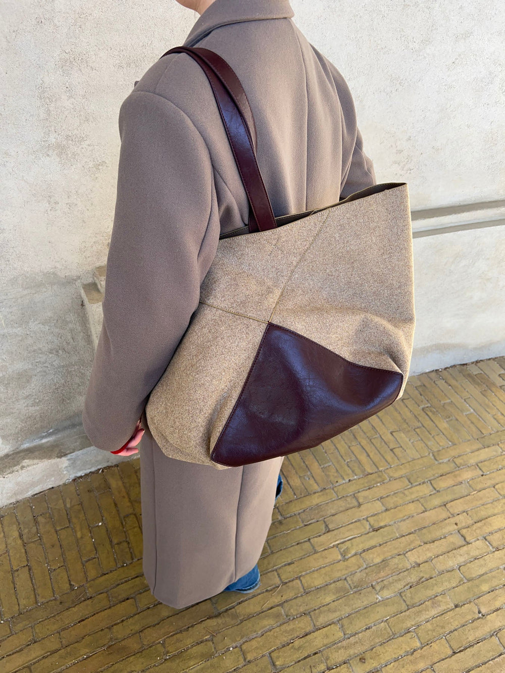 Caracas shoulder bag - Beige/brown