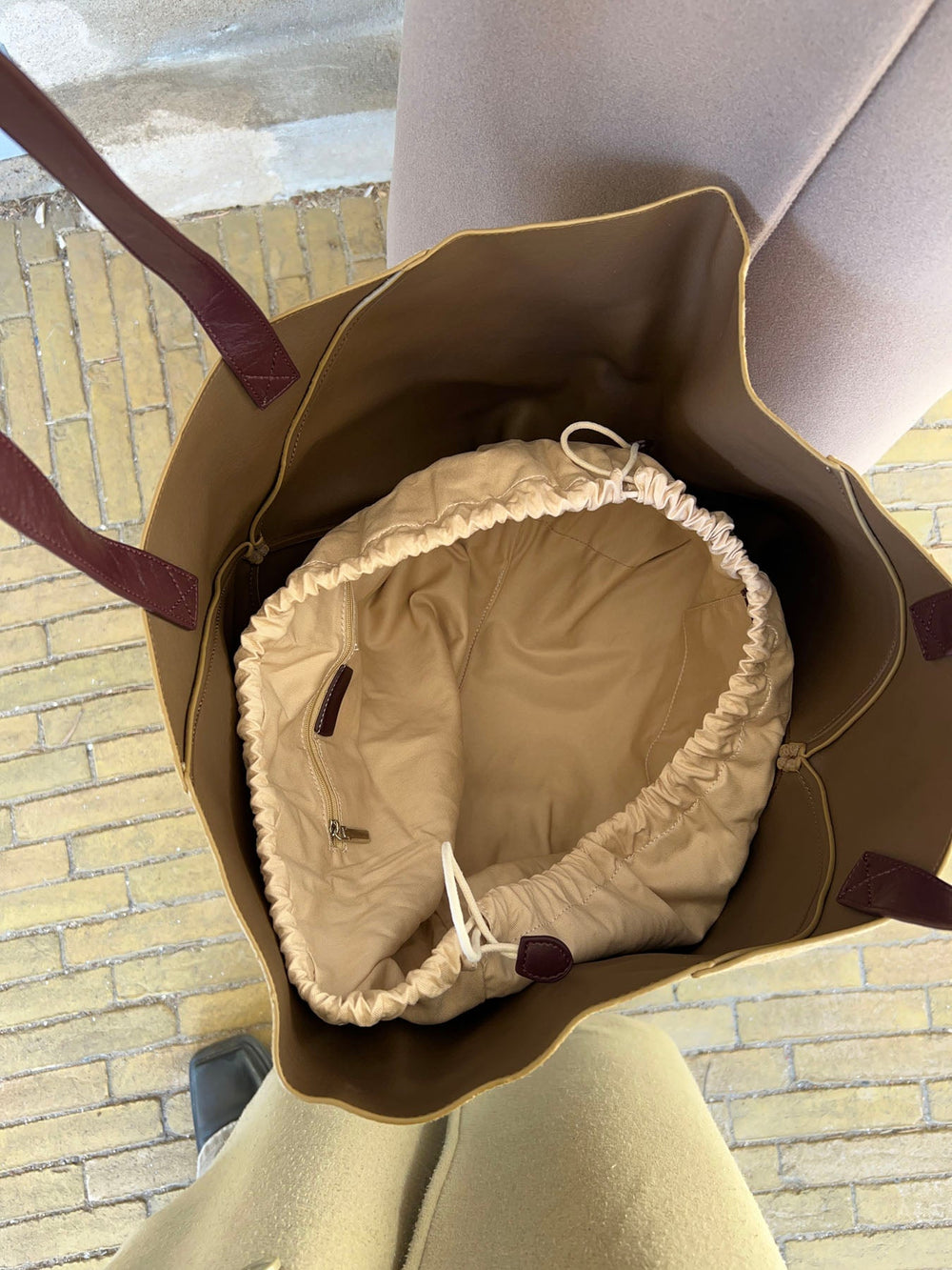 Caracas shoulder bag - Beige/brown