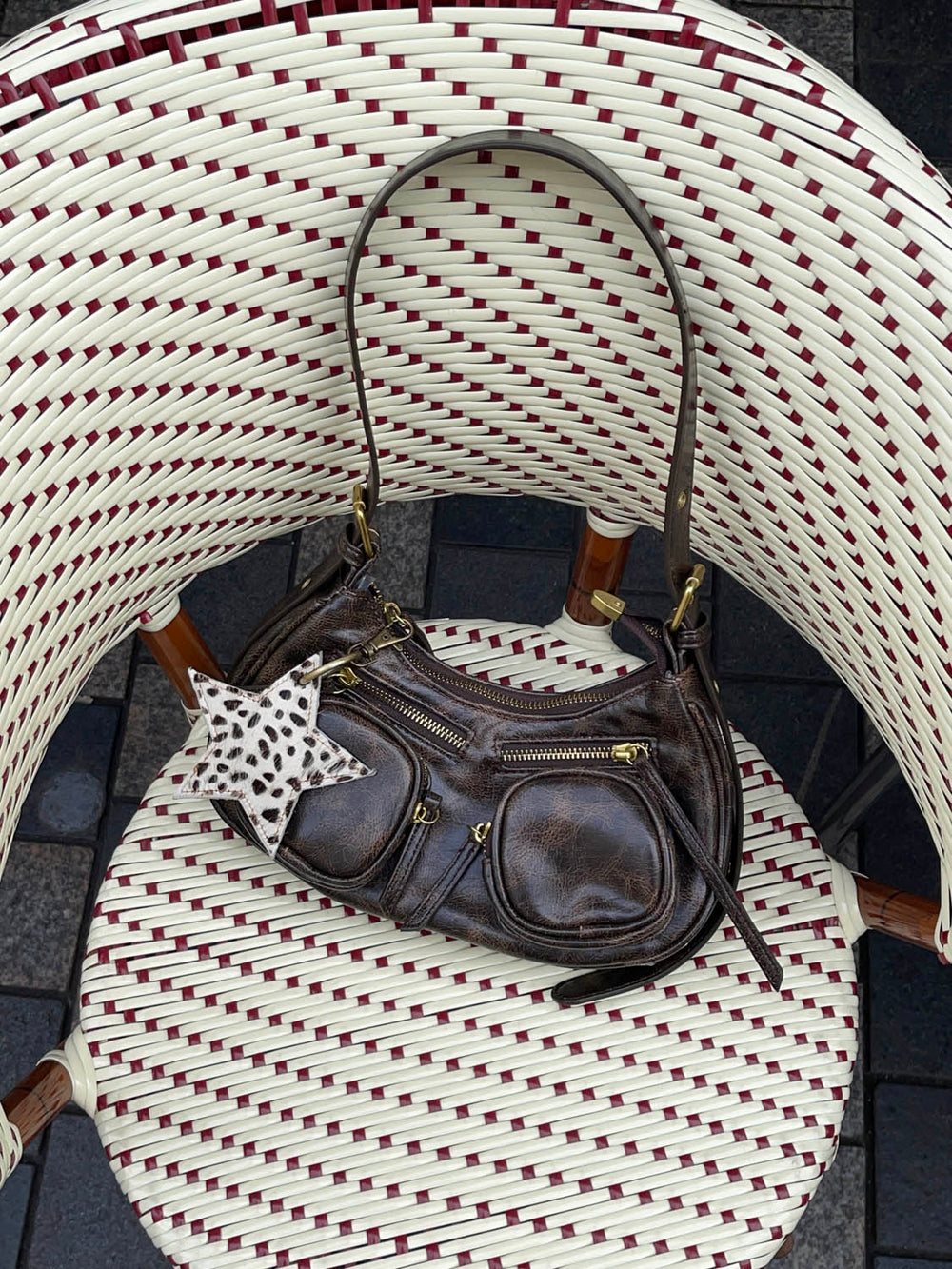 Shanghai shoulder bag - Brown/gold