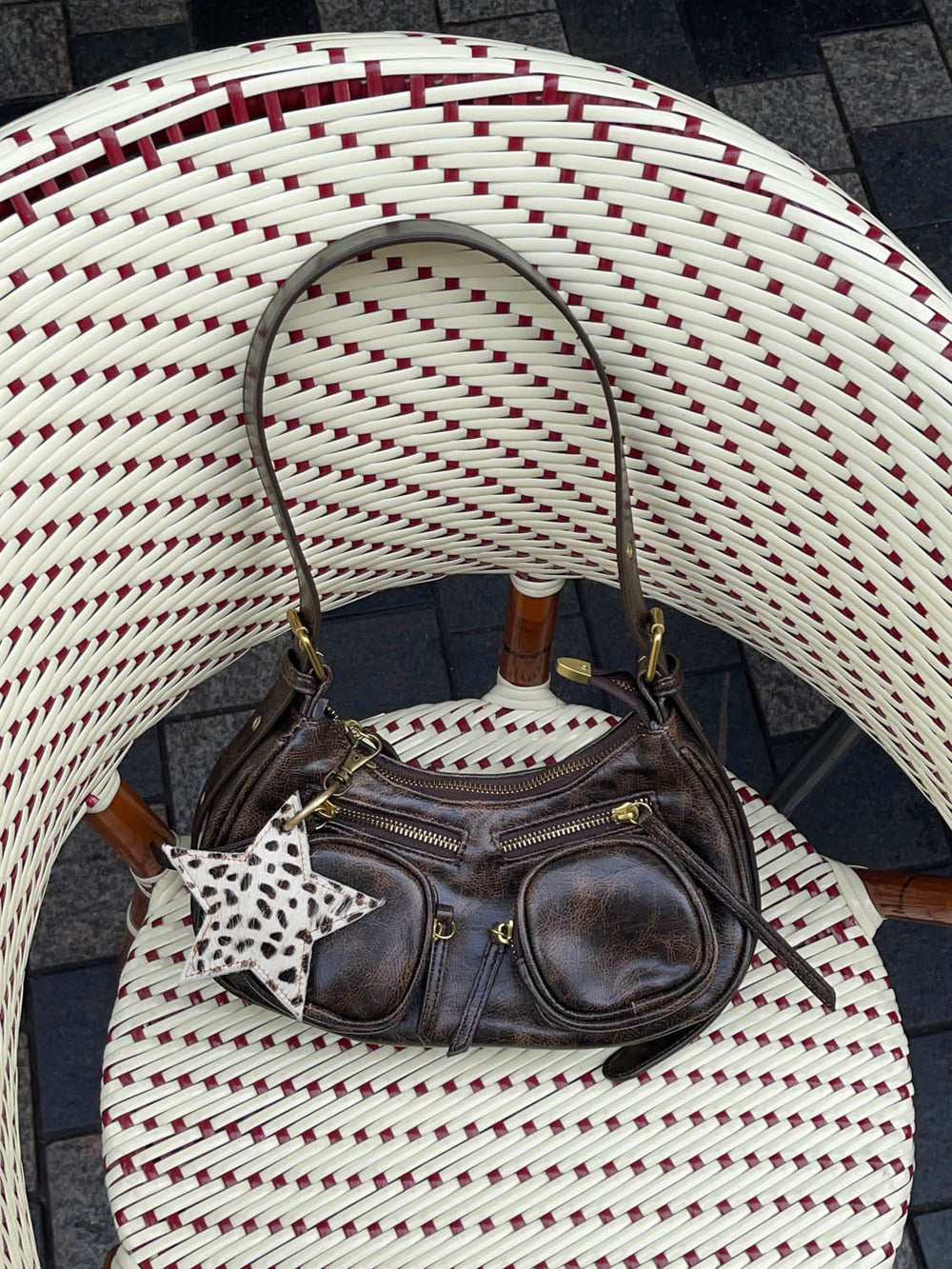Shanghai shoulder bag - Brown/gold