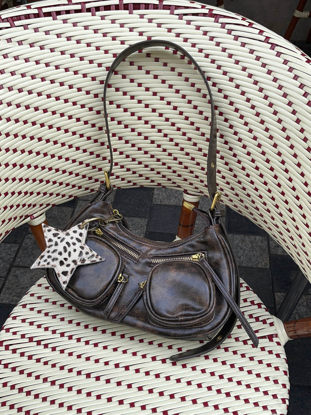 Shanghai shoulder bag - Brown/gold