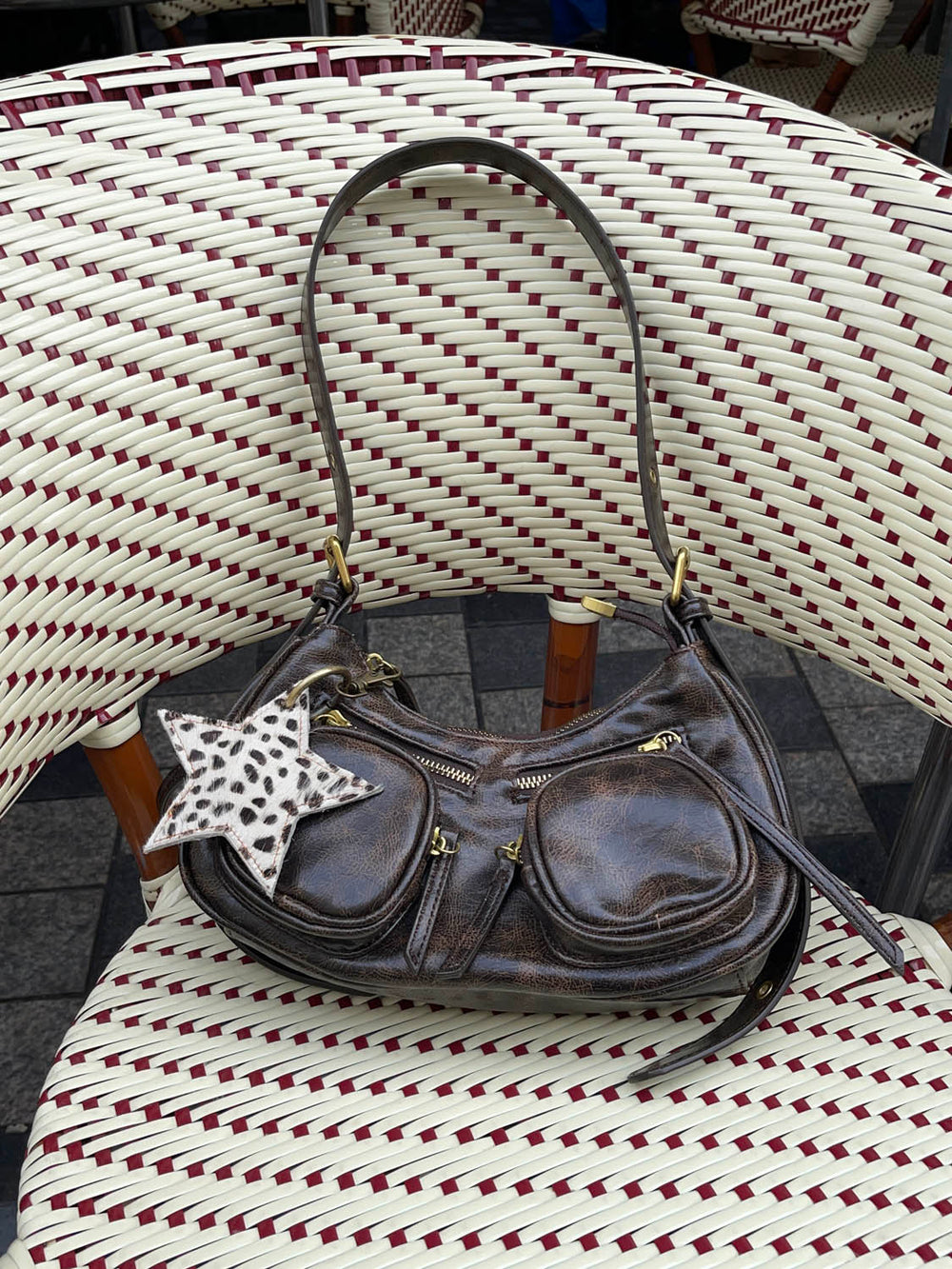 Shanghai shoulder bag - Brown/gold
