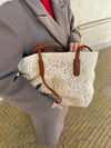 Porto Alegre shoulder bag with lace - Beige
