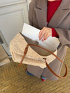 Porto Alegre shoulder bag with lace - Beige