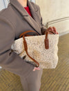 Porto Alegre shoulder bag with lace - Beige