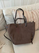 Bergen suede shoulder bag - Brown