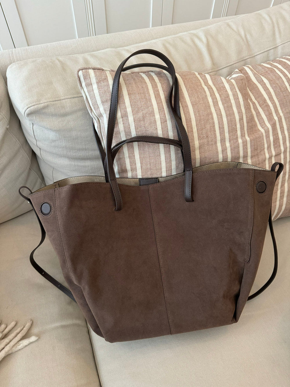 Bergen suede shoulder bag - Brown