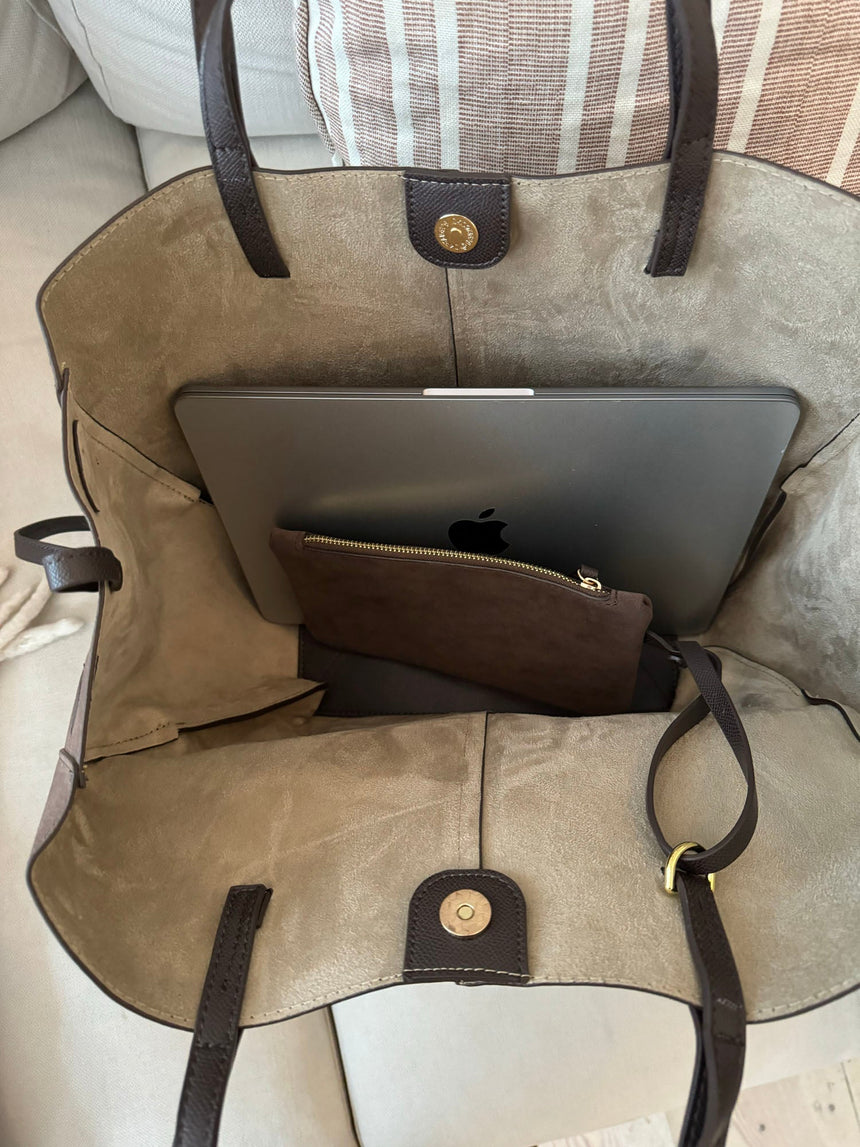 Bergen suede shoulder bag - Brown