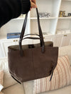 Bergen suede shoulder bag - Brown