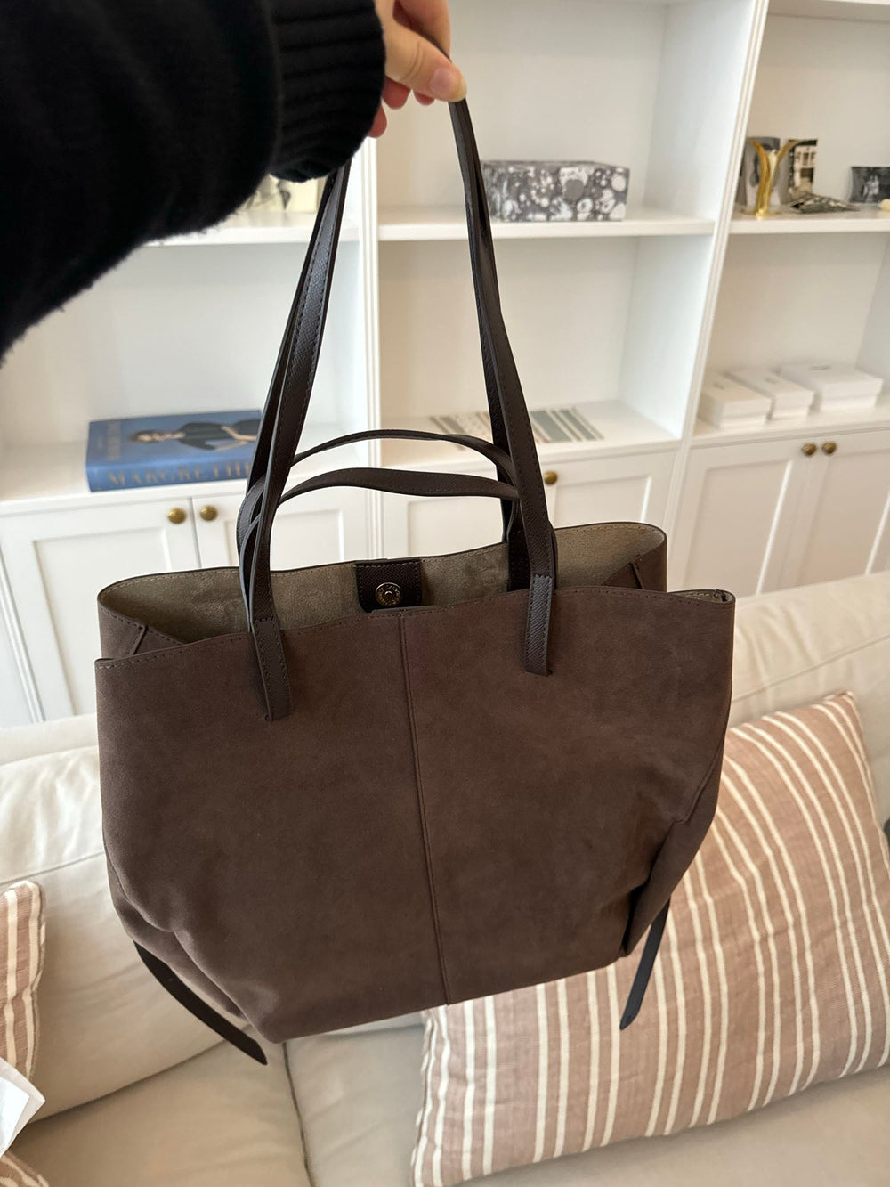 Bergen suede shoulder bag - Brown