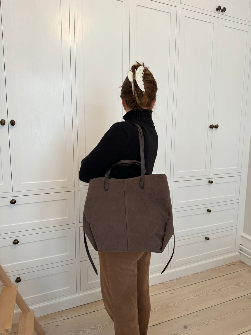 Bergen suede shoulder bag - Brown