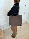 Bergen suede shoulder bag - Brown
