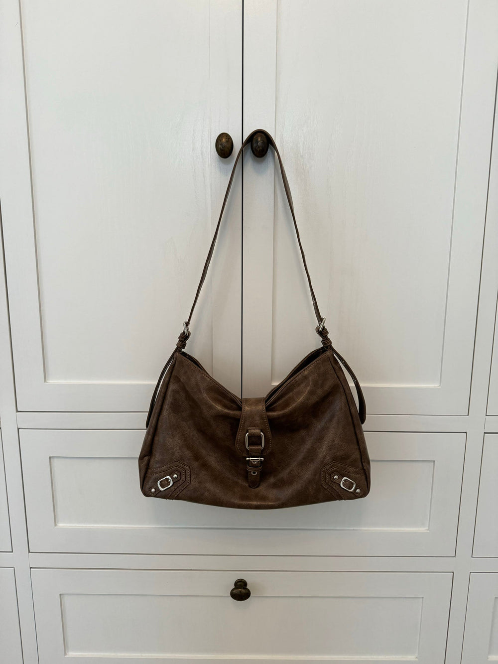 Shenzhen shoulder bag - Brown/silver