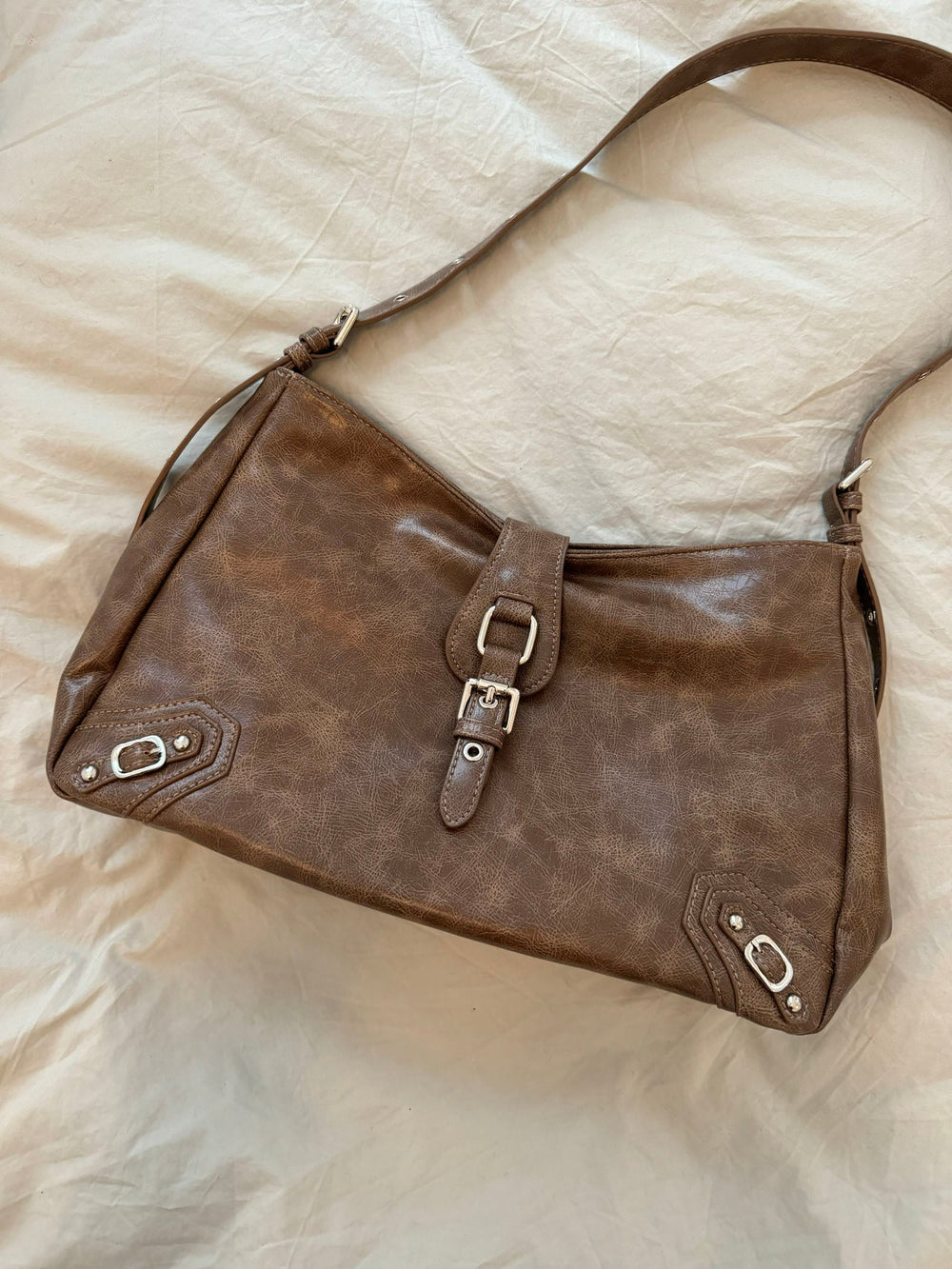 Shenzhen shoulder bag - Brown/silver