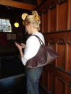 Milu shoulder bag in woven - Brown